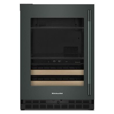 Kitchenaid® 24" Beverage Center with Glass Door and Wood-Front Racks KUBL524SJP