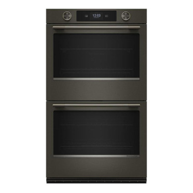 Kitchenaid® 30-inch Smart Electric Double Wall Oven with Assisted Cooking Modes - Black Ore KOED730SBE