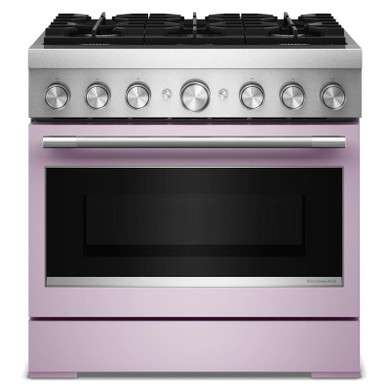 Kitchenaid® 36-Inch 6 Burner Commercial-Style Dual Fuel Range with No Preheat Air Fry Mode KFDS936SWF