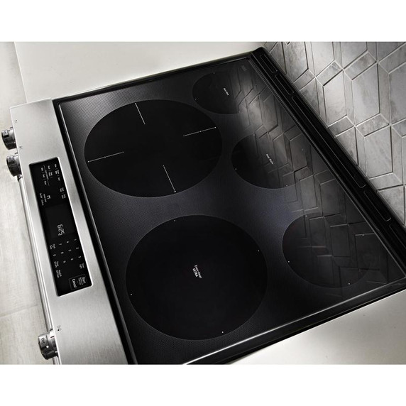 Kitchenaid® 30-Inch 5-Element Electric Convection Front Control Range YKSEG700ESS