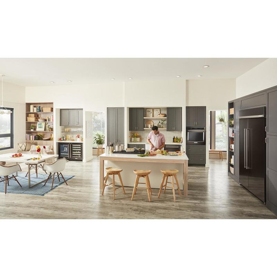 Kitchenaid® 30 Cu. Ft. 48" Built-In Side-by-Side Refrigerator with PrintShield™ Finish KBSN708MBS