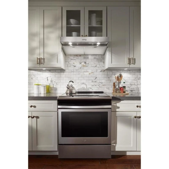 Whirlpool® 30" Range Hood with Dishwasher-Safe Full-Width Grease Filters WVU37UC0FS