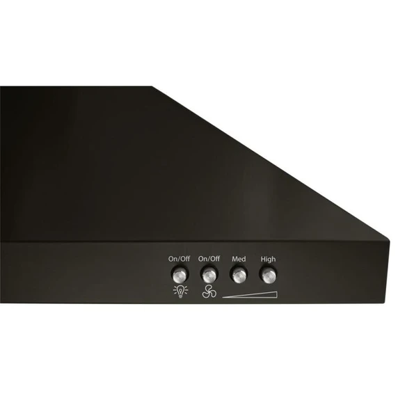 Whirlpool® 36" Contemporary Black Stainless Wall Mount Range Hood WVW53UC6HV
