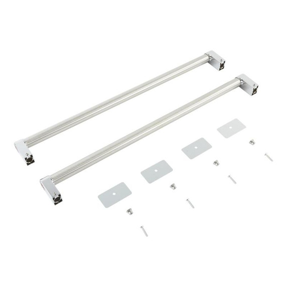 KitchenAid Double Drawer Refrigerator Handle Kit with 2 red medallions W11221395