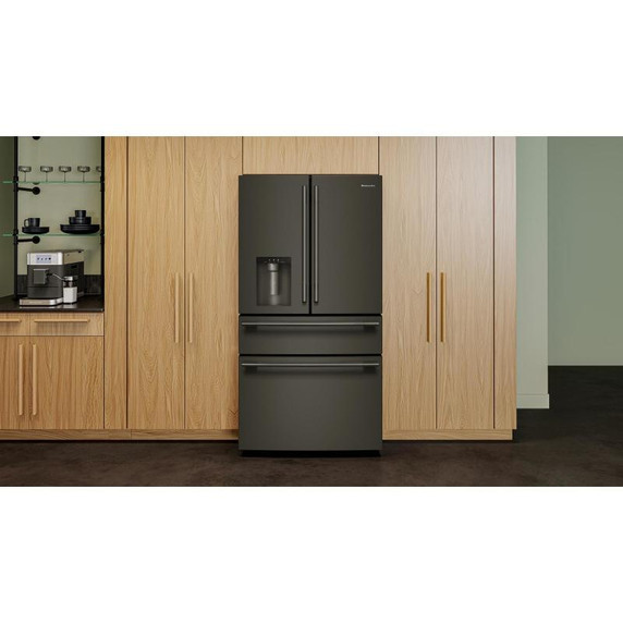 Kitchenaid® 29 cu. ft. French Door Refrigerator with Exterior Water and Ice and FreshChill™ Full-Width Refrigerated Drawer KRMF436SBE