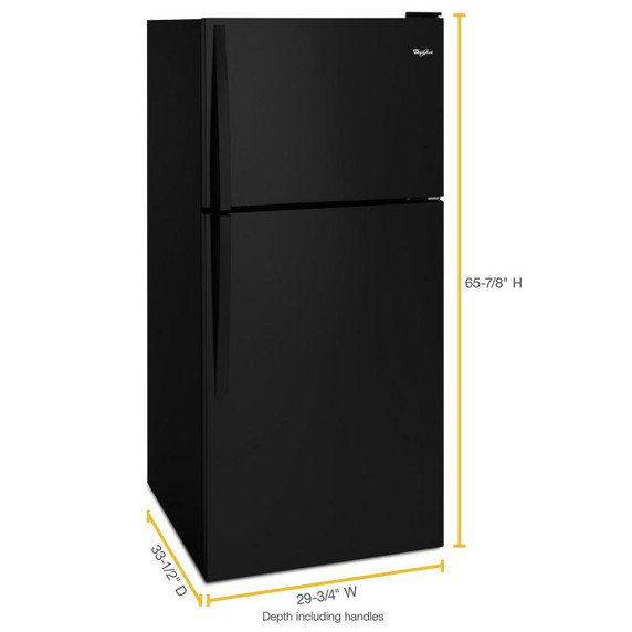 Whirlpool® 30" Wide Top-Freezer Refrigerator with Flexi-Slide™ Bin WRT318FZDB