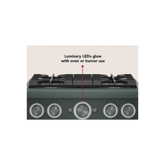 KitchenAid® 30-Inch 4 Burner Commercial-Style Dual Fuel Range with No Preheat Air Fry Mode KFDS930SJP