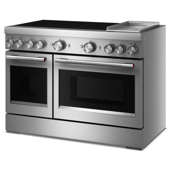 KitchenAid® 48-Inch 6-Element Induction Freestanding Commercial-Style Range with Griddle KFID948SSS