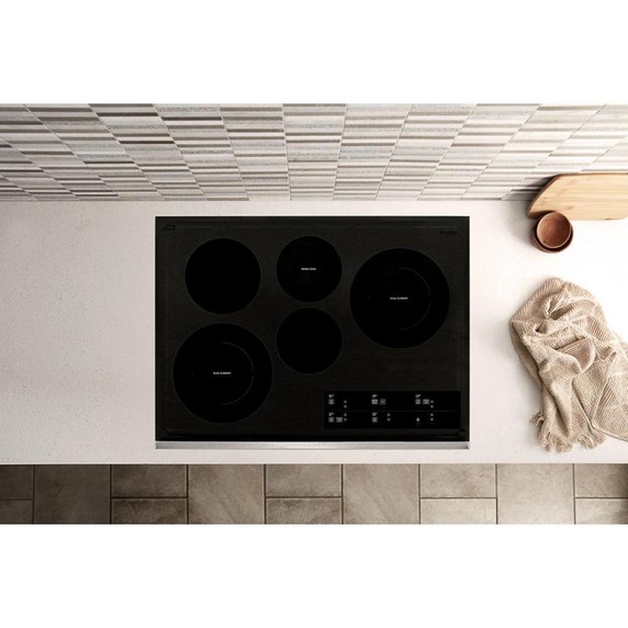 Whirlpool® 30-inch Electric Ceramic Glass Cooktop with Two Dual Radiant Elements WCE97US0KS
