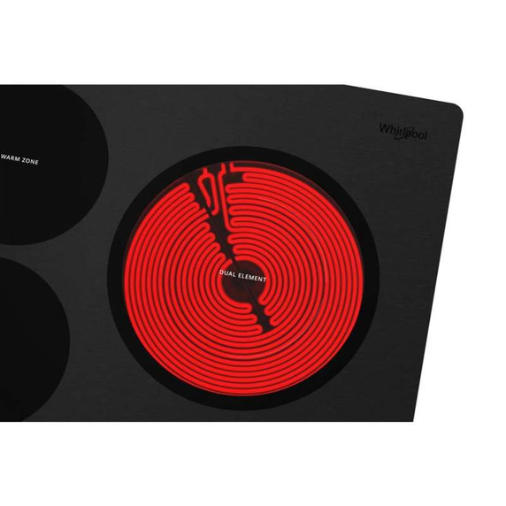 Whirlpool® 30-inch Electric Ceramic Glass Cooktop with Two Dual Radiant Elements WCE97US0KS