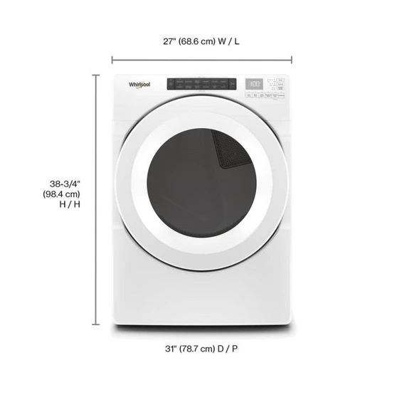 Whirlpool® 7.4 cu. ft. Front Load Electric Dryer with Intuitive Touch Controls YWED560LHW