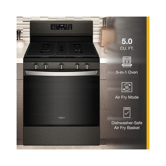 5.0 Cu. Ft. Whirlpool® Gas 5-in-1 Air Fry Oven WFG550S0LV