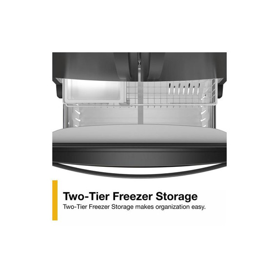 Whirlpool® 36-Inch Wide Counter-Depth French Door Bottom Mount Refrigerator - 20 cu. ft. WRFC2036RB