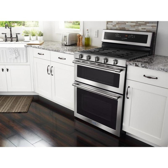 Maytag® 30-INCH WIDE DOUBLE OVEN GAS RANGE WITH TRUE CONVECTION - 6.0 CU. FT. MGT8800FZ
