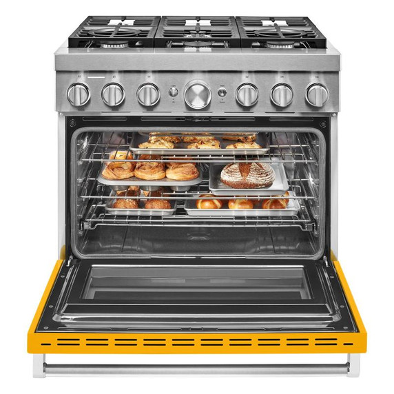 KitchenAid® 36'' Smart Commercial-Style Dual Fuel Range with 6 Burners KFDC506JYP