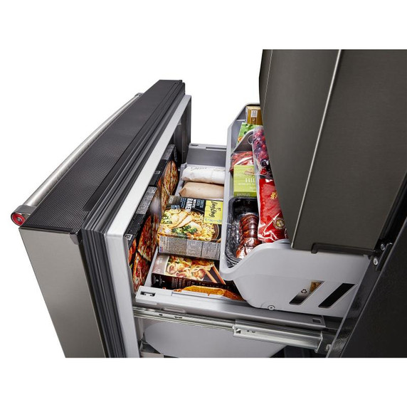 Kitchenaid® 23.8 cu. ft. 36" Counter-Depth French Door Platinum Interior Refrigerator with PrintShield™ Finish KRFC704FBS