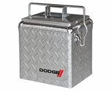 Diamond Plate Retro Metal Cooler - 13L 