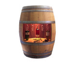 Oak Barrel Wine Cabinet (Lighted) Oak Barrel Wine Cabinet (Lighted)