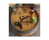 Oak Barrel Wine Cabinet (Lighted) Oak Barrel Wine Cabinet (Lighted)
