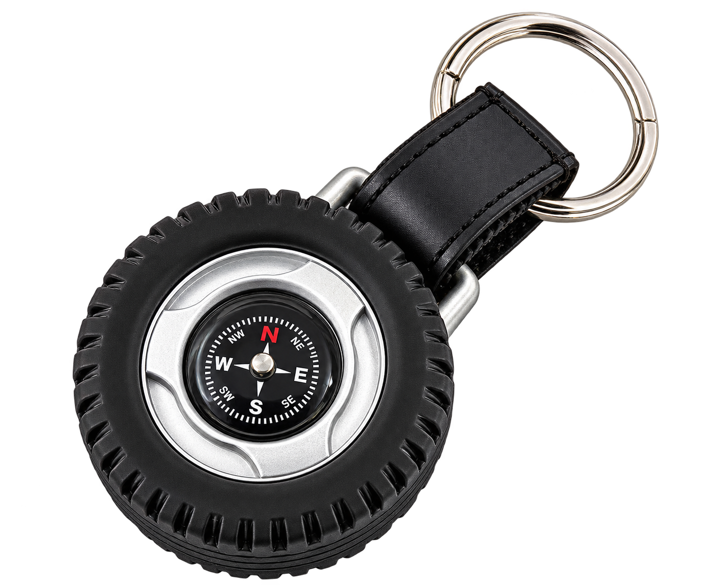 "Tire" Key-Ring w/ Compass