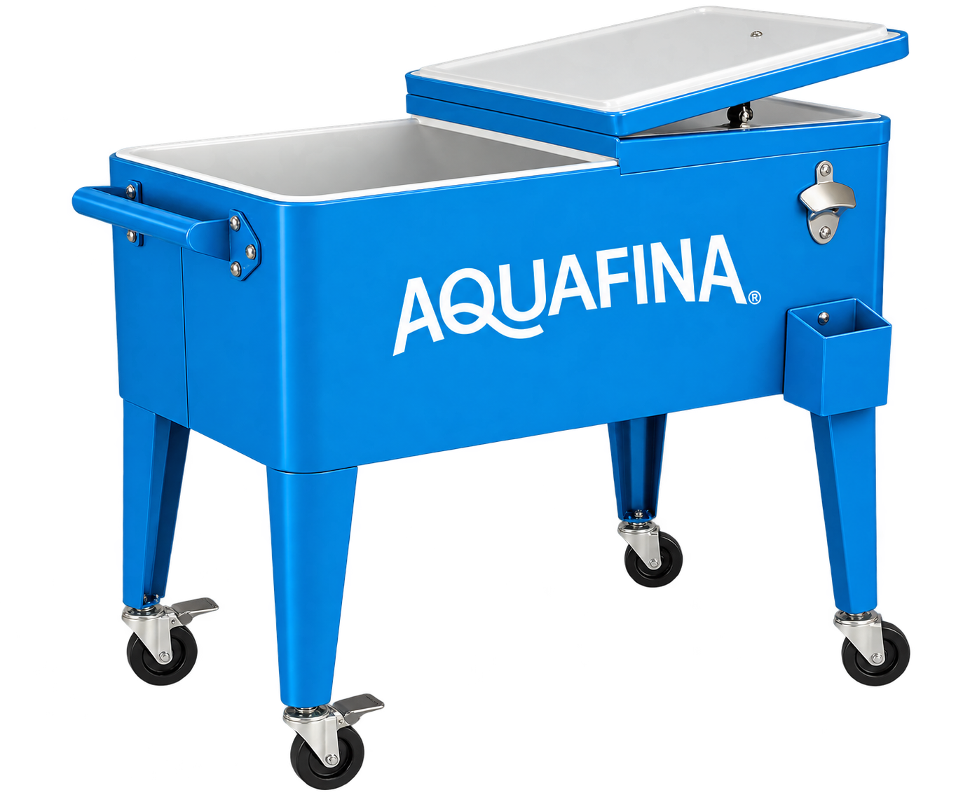 Retro Metal Cooler on Wheels