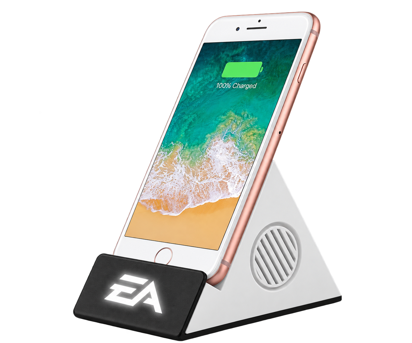 Wireless Charger with Bluetooth Speaker & Luminous Logo