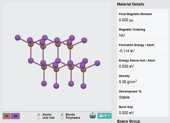InSb crystal