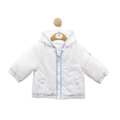White blue stripe coat