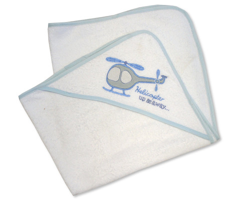 hooded towel blue