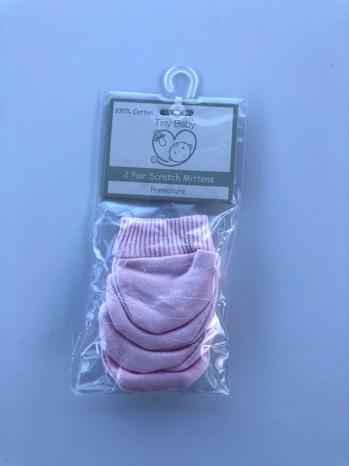 Premature scratch mitts pink