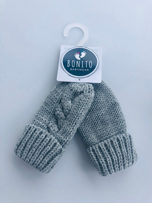 Chunky mitts grey