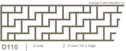 Decorative Lattice Panel: Pattern D110