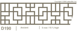 Decorative Lattice Panel: Pattern D190