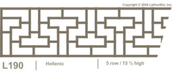 Decorative Lattice Panel: Pattern L190