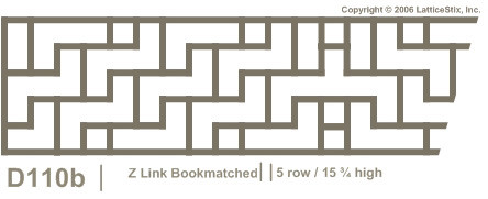 Decorative Lattice Panel: Pattern D110b