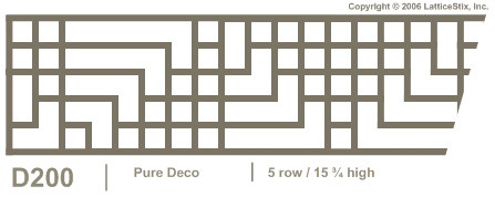 Decorative Lattice Panel: Pattern D200