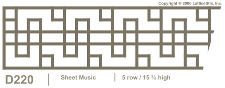 Decorative Lattice Panel: Pattern D220