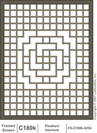 Traditional Framed Screen: Pattern C180k
