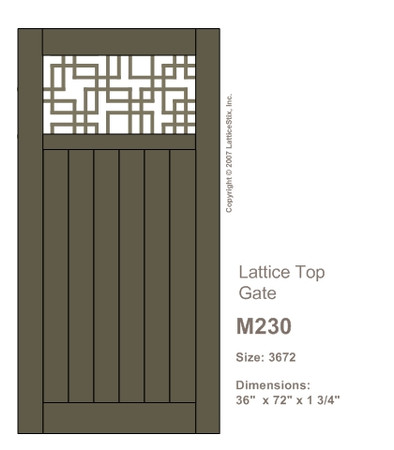 Lattice Top Gate: Pattern M230