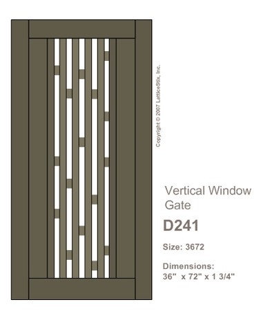 Vertical Window Gate: Pattern D241