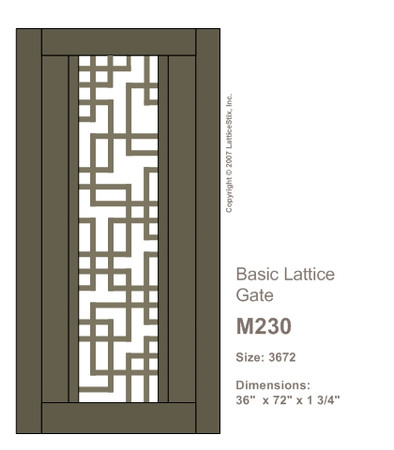 Vertical Window Gate: Pattern M230