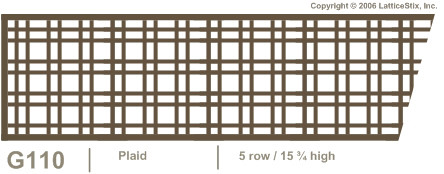 Decorative Lattice Panel: Pattern G110
