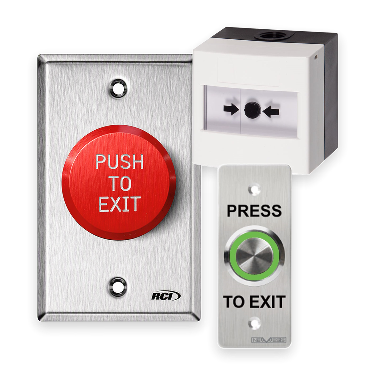 BREAK GLASS, DURESS & EXIT BUTTONS