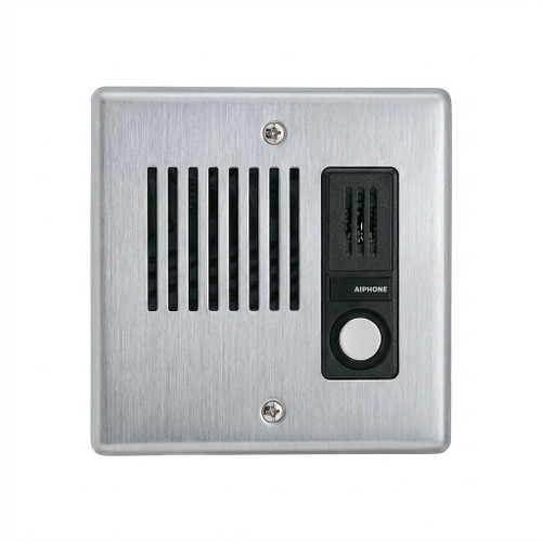 AIPHONE LE-DAB 1 BUTTON AUDIO DOOR STATION MECHANICAL BUTTON STAINLESS STEEL/PLASTIC HANDS-FREE OPERATION