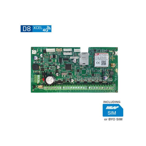 110-970 Ness D8XCEL4G Spare PCB with Ness SIM