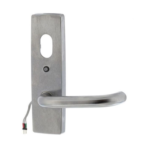 Lockwood Standard Style External Handle Square End, Satin Chrome Lever - Cylinder - LED