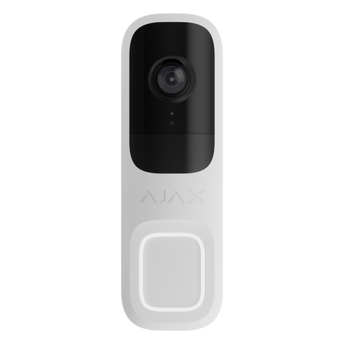 AJADBWH 116897 Ajax Door Bell 4 MP HDR Wi-Fi Video Doorbell - White The AJADBWH Ajax Door Bell is a white outdoor video