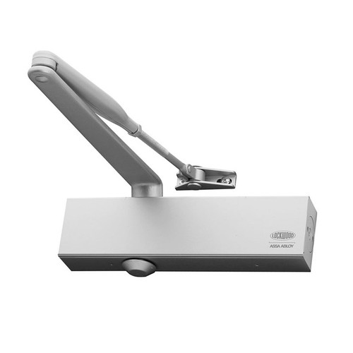 Lockwood 724 Door Closer Silver Size 2 (40kg/850mm wide) to 4 (80kg/1100mm wide) Rack & pinion mechanism Fire rated