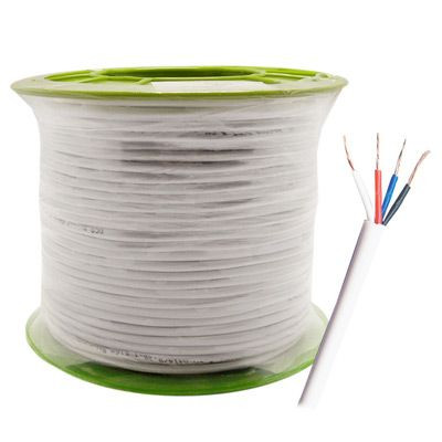 4 Core 14 Strand Alarm Cable 100m Roll WHITE