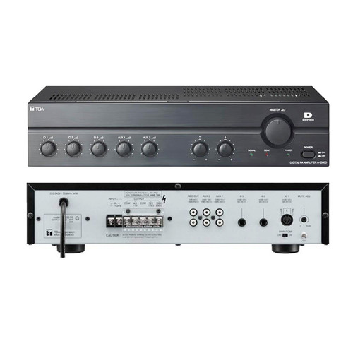 TOA 240W Mixer Amplifier, 3x Balanced MIC Inputs, 2x Line Inputs, 100V Output. 240VAC